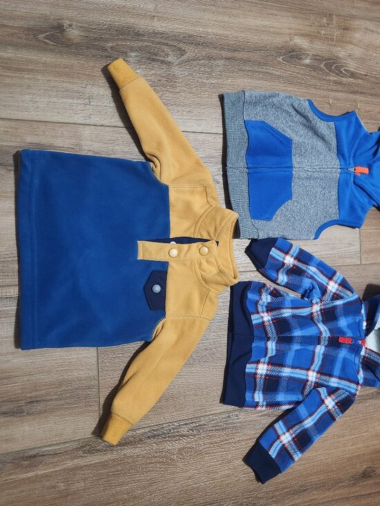 Carter's Baby Boy Jackets 6M - Hooded, Fleece, Button, Sleeves, Sleeveless - Picture 2 of 15